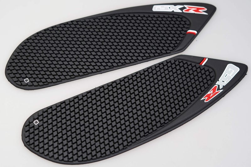 REVSOSTAR Motorcycle Tank Side Traction Pad, Anti Slip sticker ,Gas Tank Pad, Traction Side Fuel Knee Grip Decal for GSXR 600 750 ( 2006 2007) Black with Random Sticker - Image 3